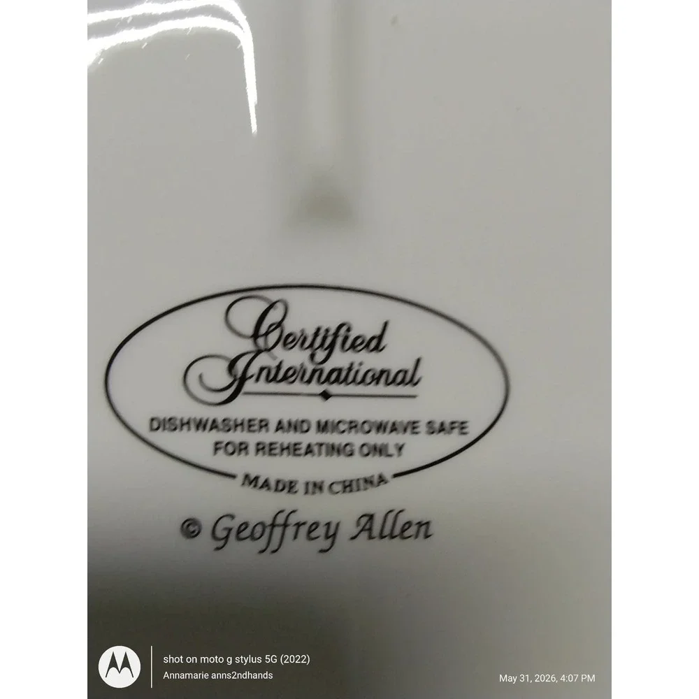 Certified International Geoffrey Allen Seafood Market Grill Crab Coastal Platter